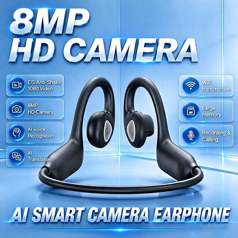Headphones - AI Smart Camera Bluetooth Translation Earphones