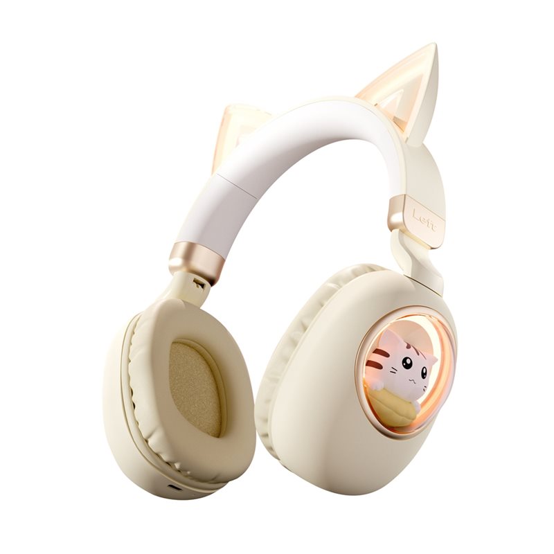 Cat Ear Bluetooth Headset Led - Foldable Bluetooth 5.3 Wireless Headset With