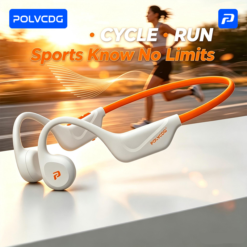 Bone Conduction Running Headphones - POLVCDG X1 Bone Conduction Earphones Bluetooth