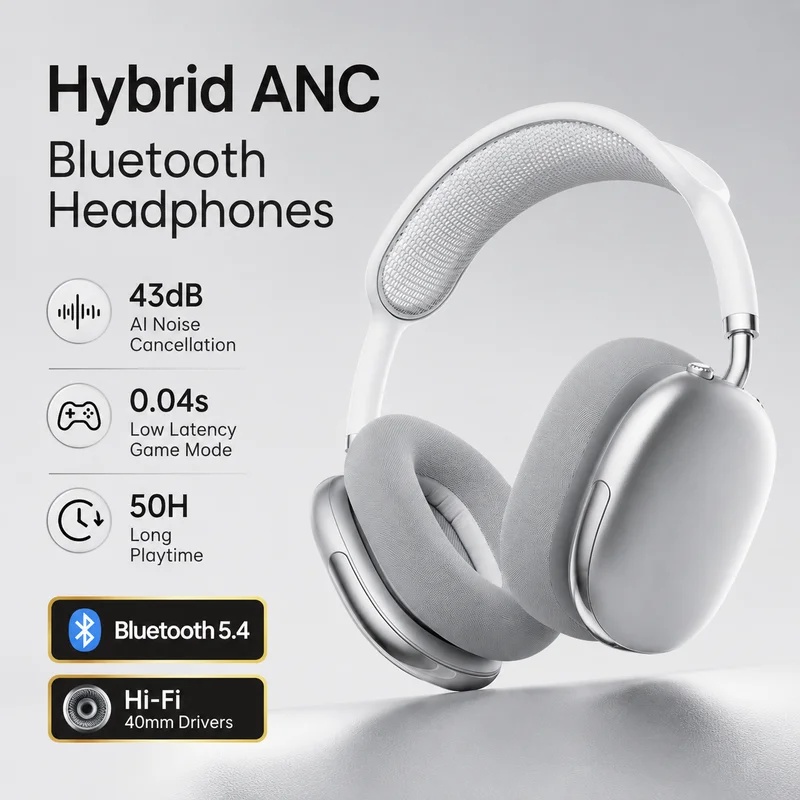 Over Ear ANC Wireless Bluetoot - Anc Wireless Over Ear Headphones recension och pris