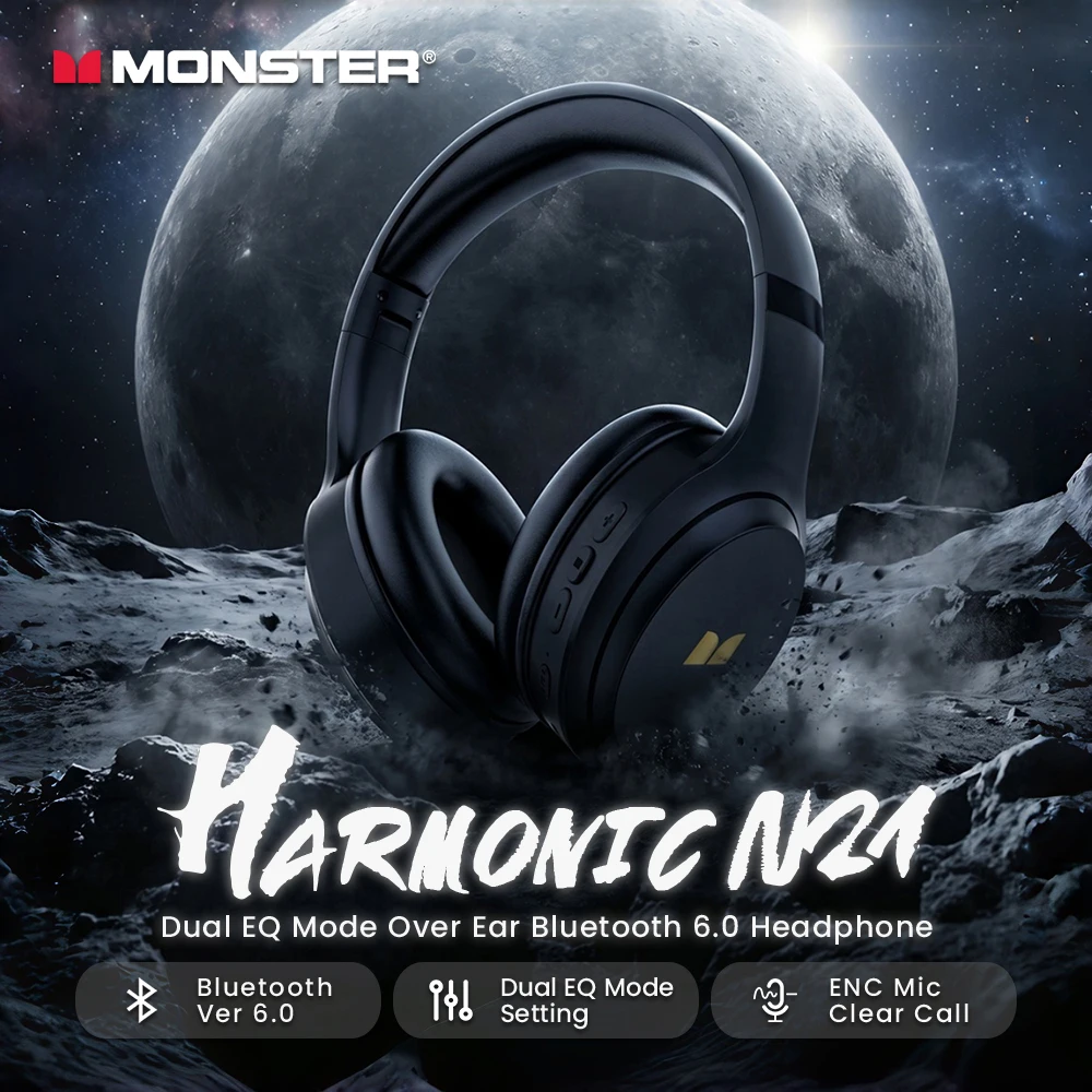 Monster Harmonic N21 Bluetooth - Anc Wireless Over Ear Headphones recension och pris