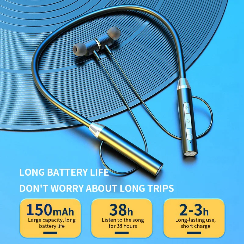 9D Bluetooth Earphones Wireles - Magnetic Neckband Sports Earphones recension och pris