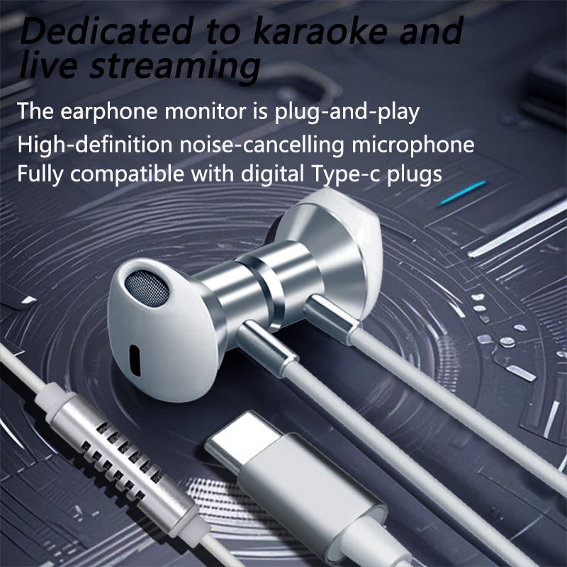 Type C Wired Karaoke Headphone - In Ear Monitors For Singers recension och pris