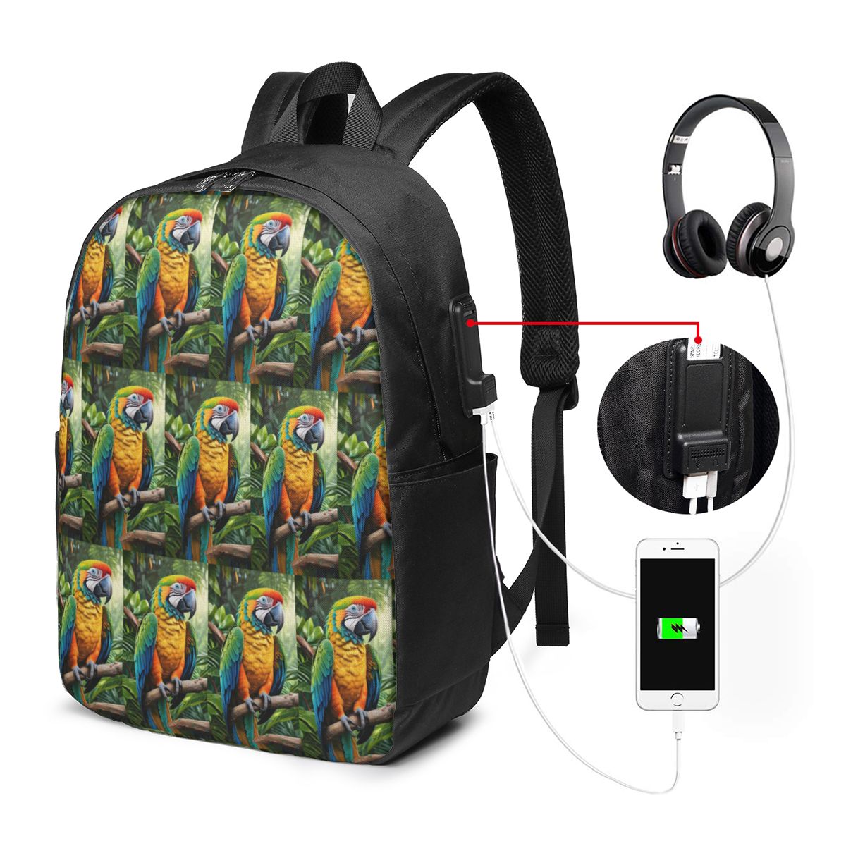 Cute Macaw Parrots Backpack Tr - Laptops recension och pris