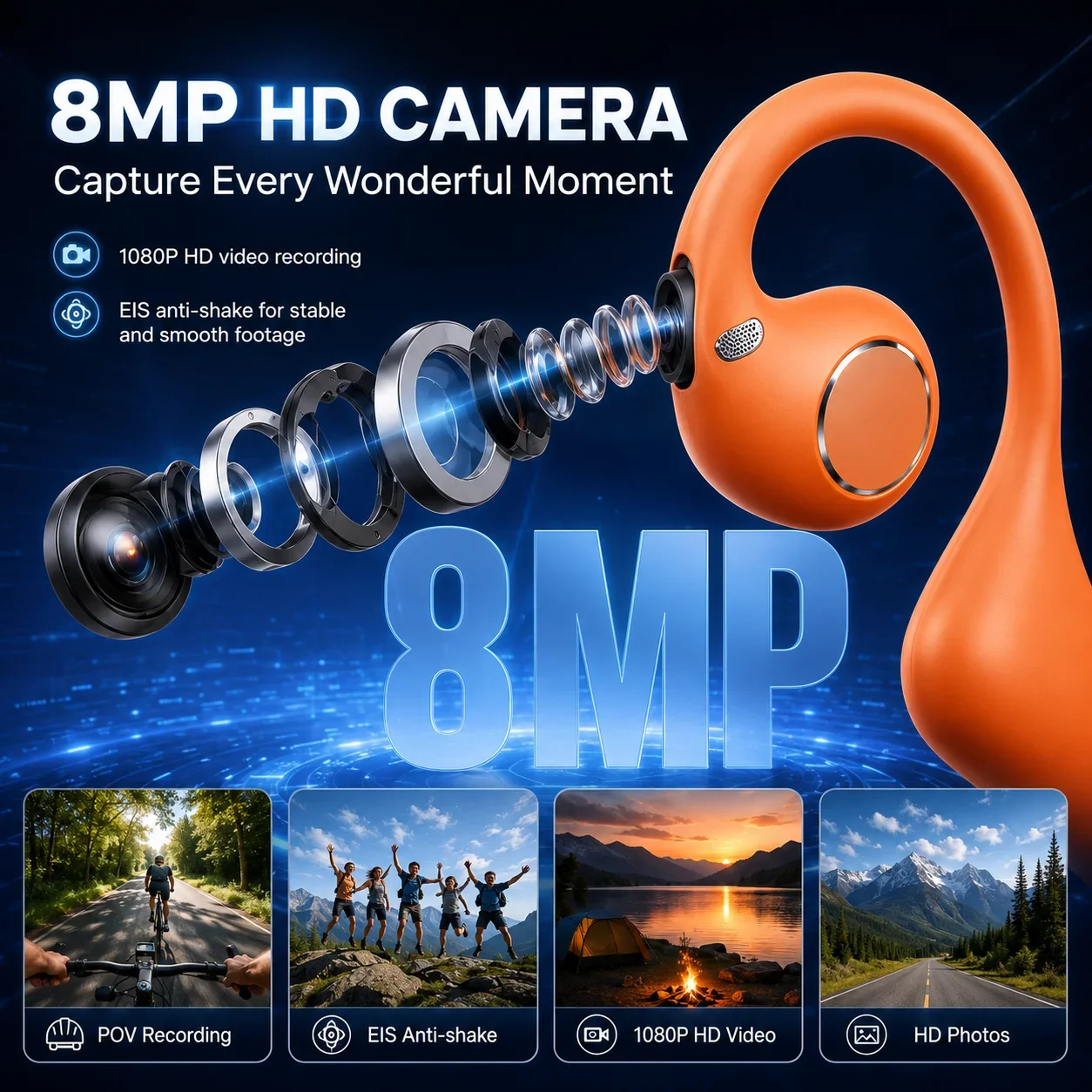 E12 AI Smart Camera Earphone 8 - Headphones recension och pris